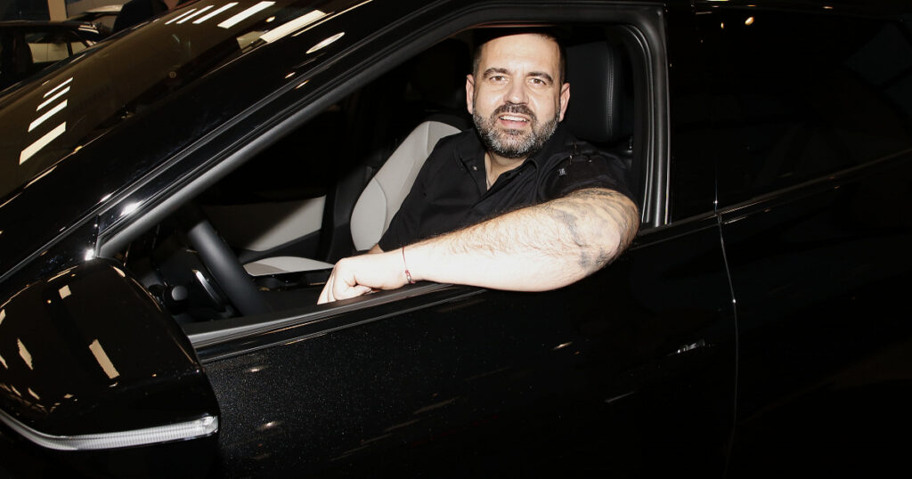 Radek Kašpárek v autě